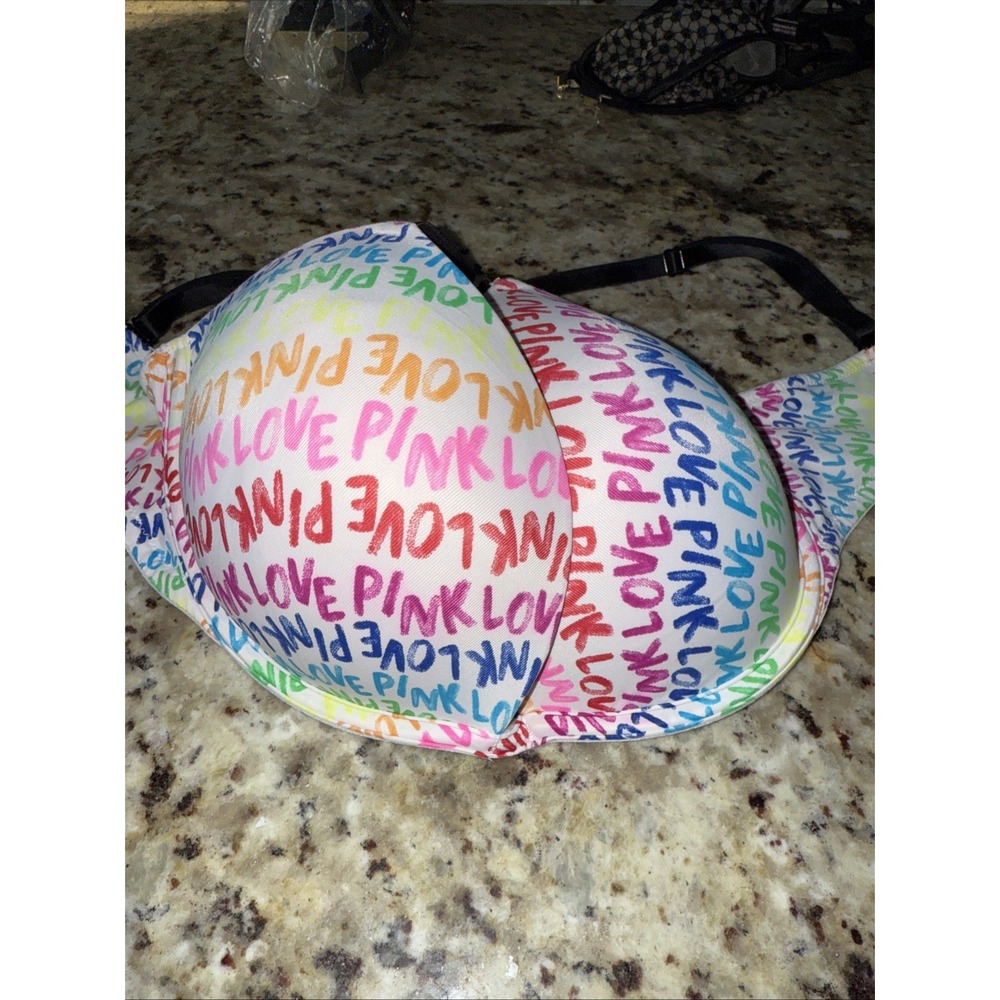 Victoria's Secret Wear Everywhere Push-Up Bra Size 36D Pink Love, Pink Love 5207